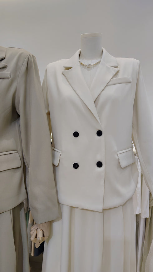 Double Breasted Blazer With Skirts